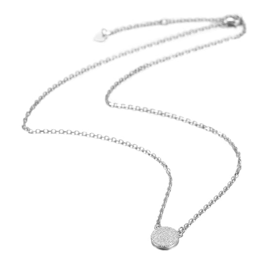 Pave CZ Pendant Necklace -SSN147