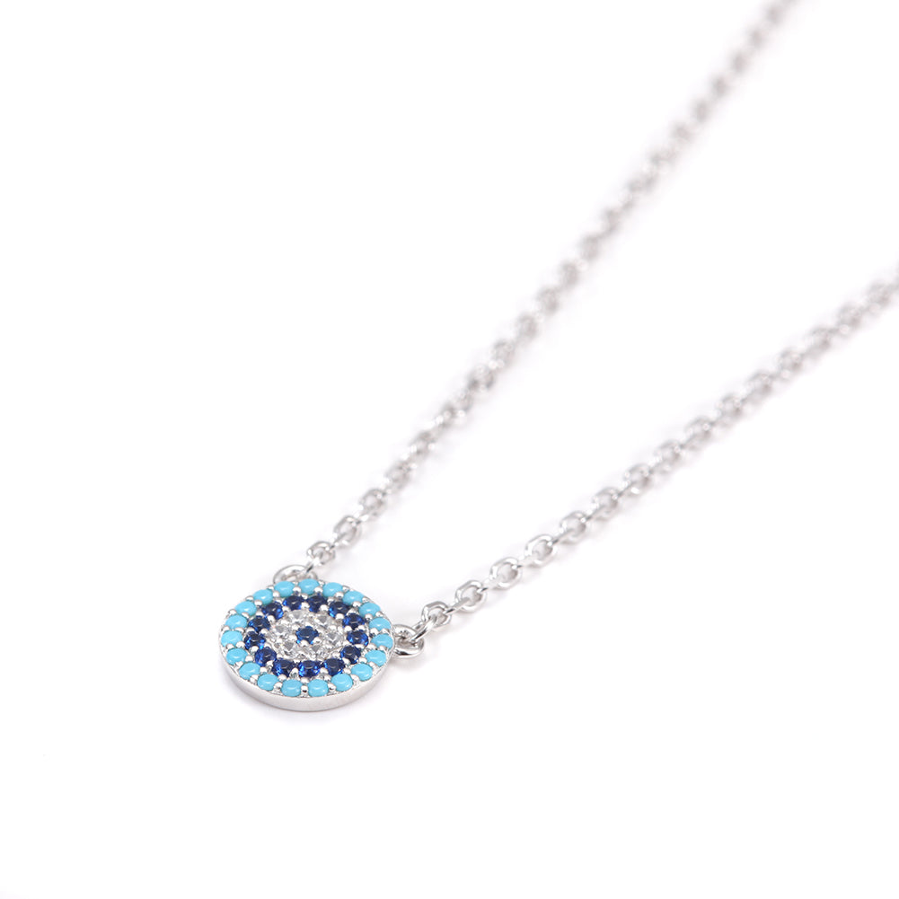 Pave CZ Pendant Necklace -SSN147