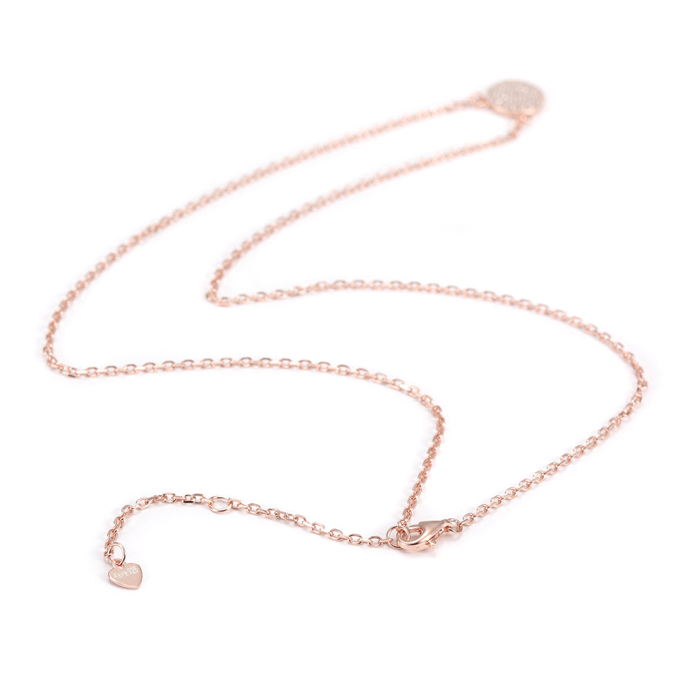 Pave CZ Pendant Necklace -SSN147