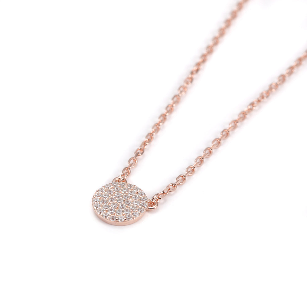 Pave CZ Pendant Necklace -SSN147