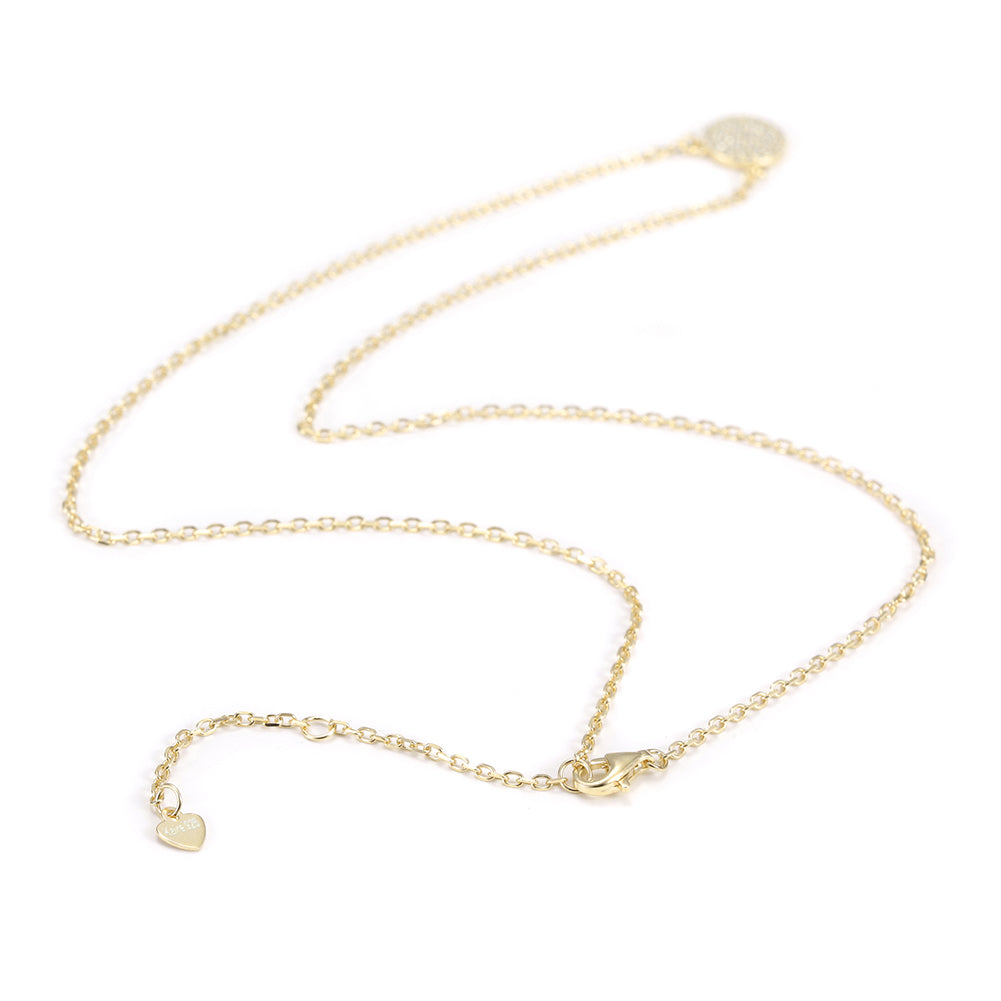 Pave CZ Pendant Necklace -SSN147