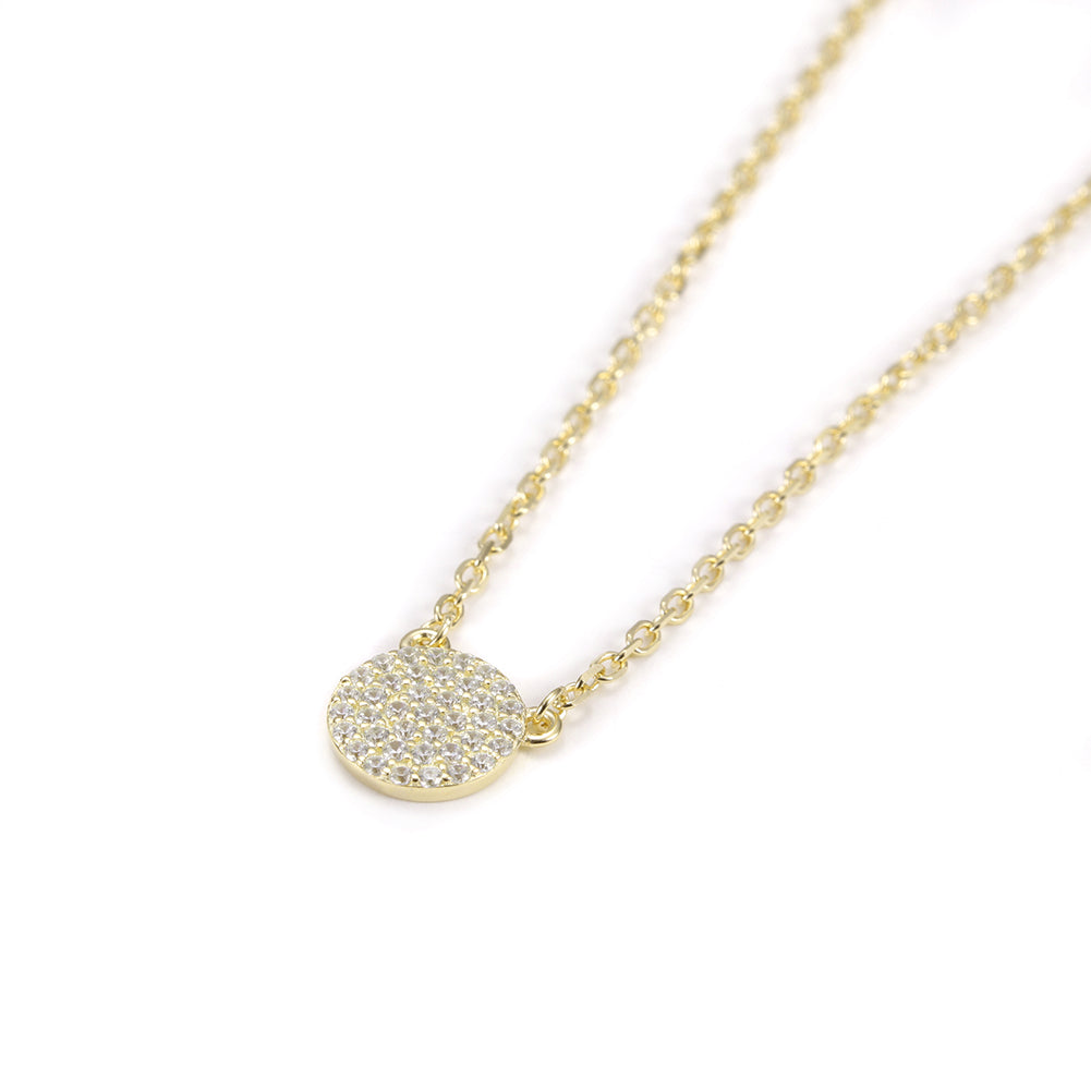 Pave CZ Pendant Necklace -SSN147
