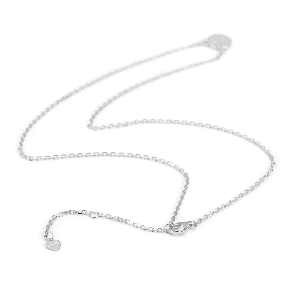Pave CZ Pendant Necklace -SSN147