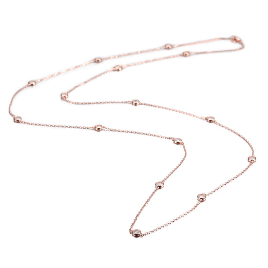 CZ Pendant Long Necklace - SSN148