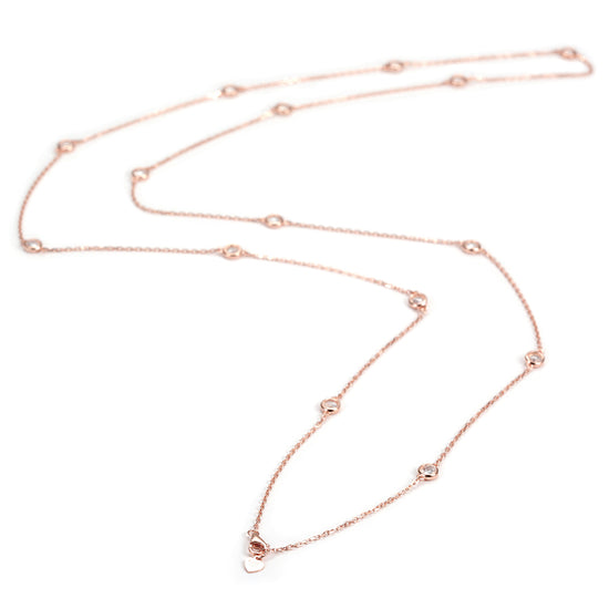 CZ Pendant Long Necklace - SSN148