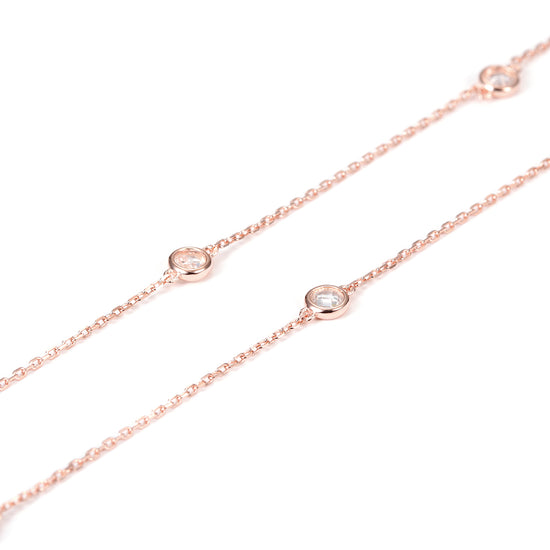 CZ Pendant Long Necklace - SSN148