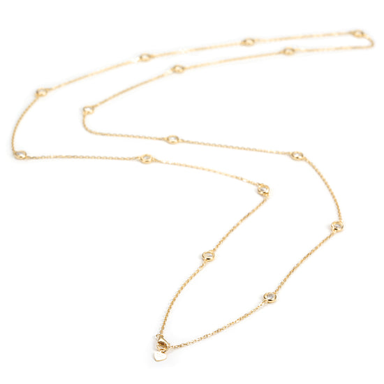 CZ Pendant Long Necklace - SSN148