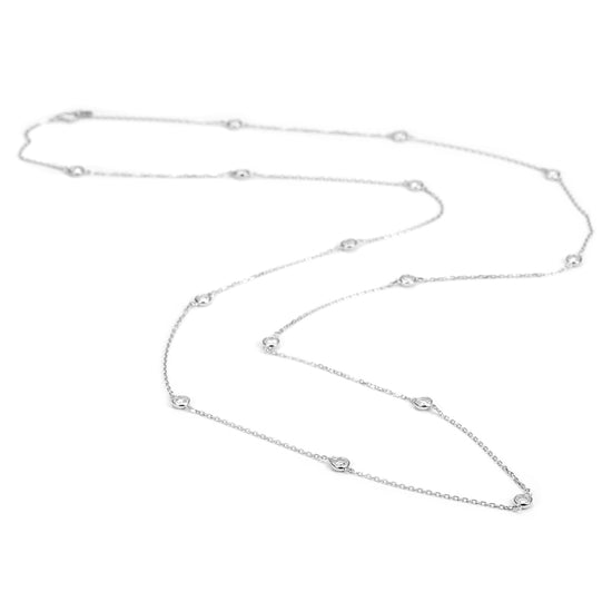 CZ Pendant Long Necklace - SSN148