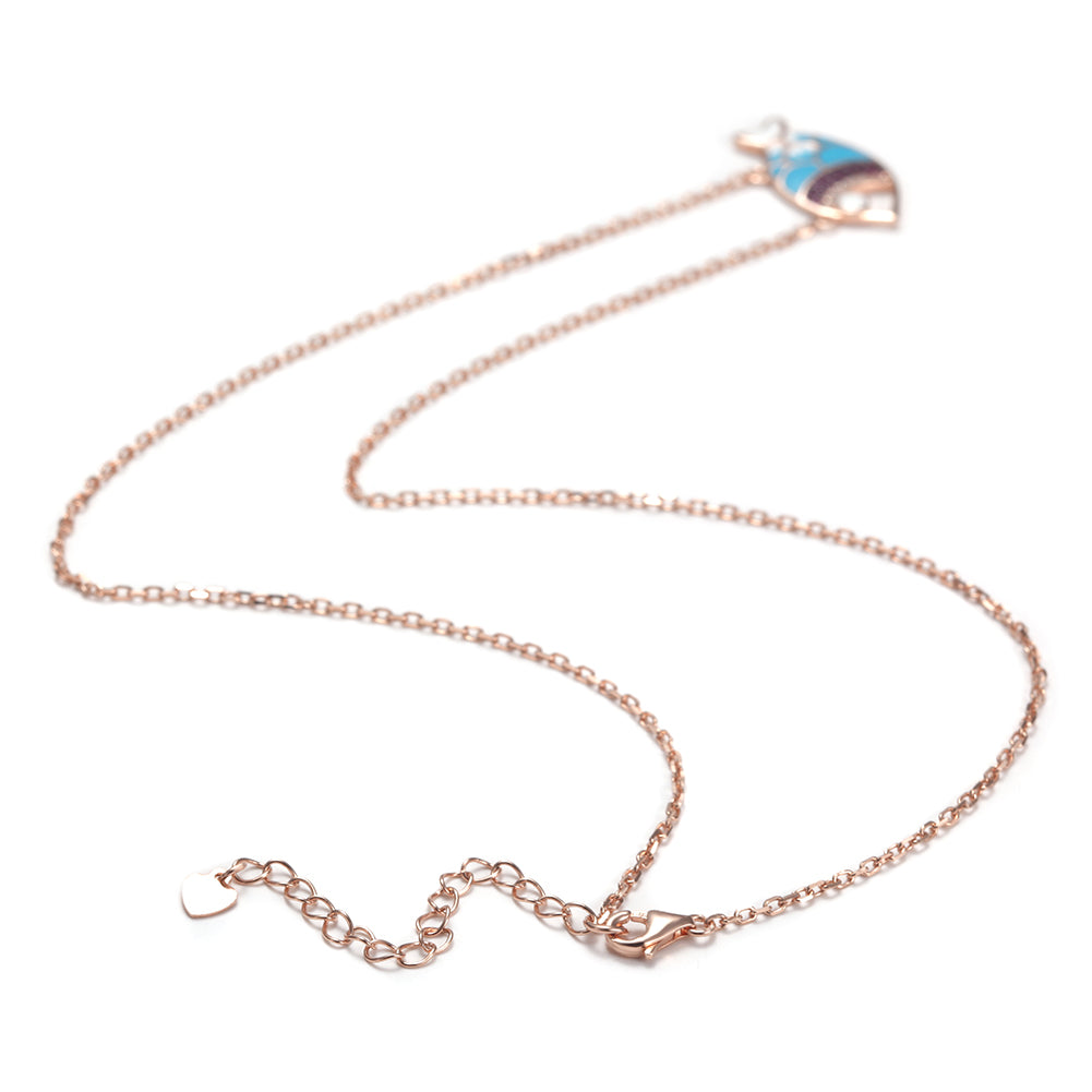 Fish Pendant Rose Gold Necklace -SSN149