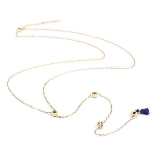 Sterling Silver Multi Gem Necklace - SSN150GCZD