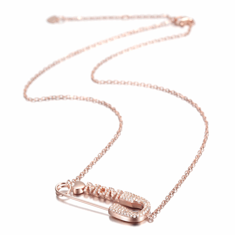 MOM Rose Gold Pin Necklace - SSN154RGZD