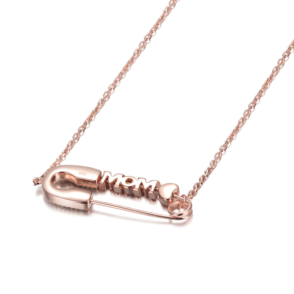 MOM Rose Gold Pin Necklace - SSN154RGZD