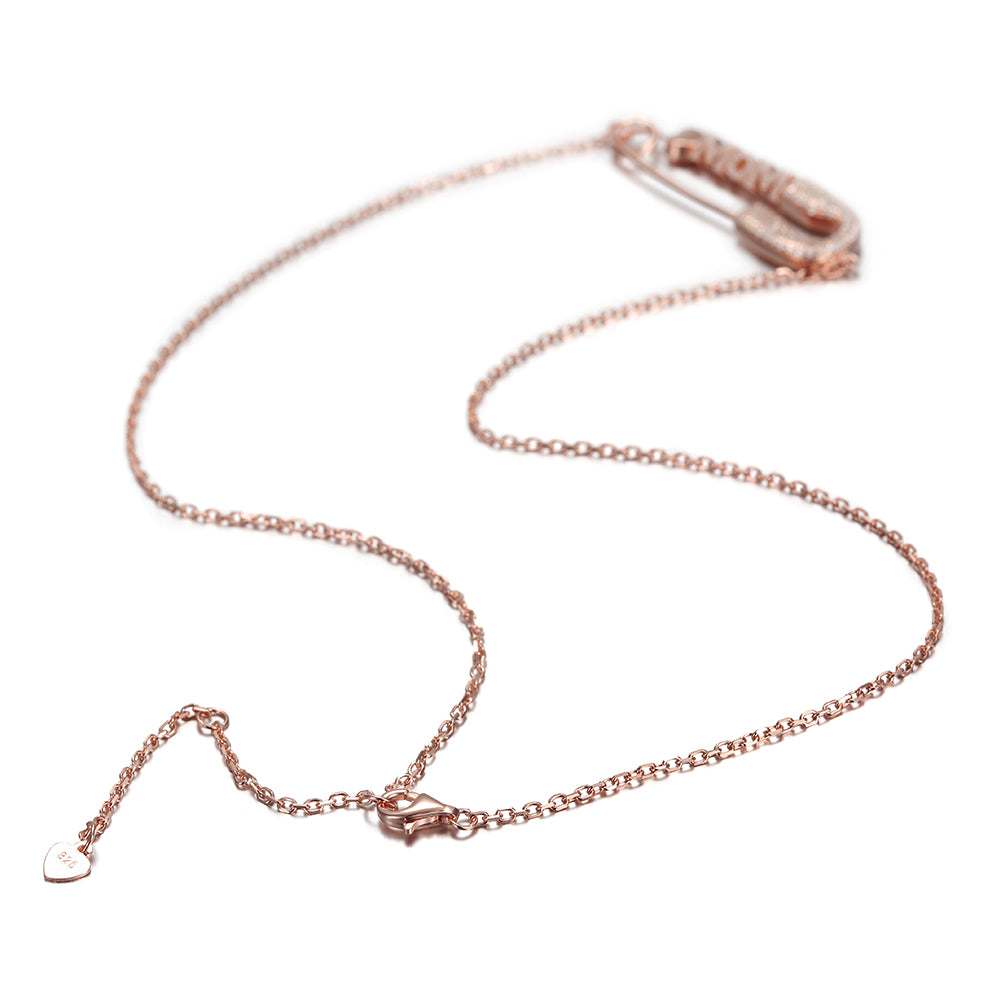 MOM Rose Gold Pin Necklace - SSN154RGZD
