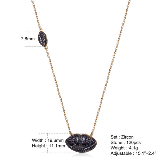 PInk Sexy Lip Necklace - SSN158WR