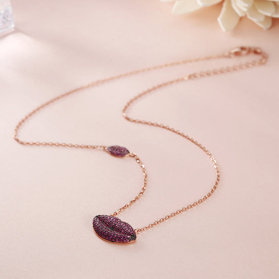 PInk Sexy Lip Necklace - SSN158WR