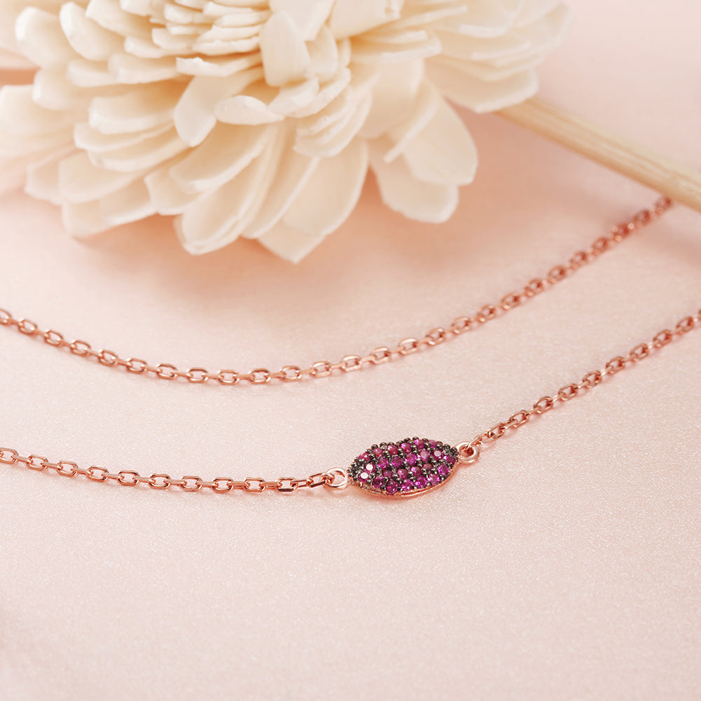 PInk Sexy Lip Necklace - SSN158WR