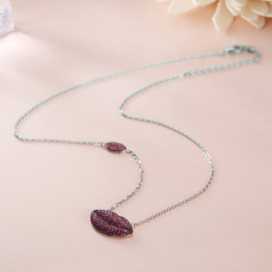 PInk Sexy Lip Necklace - SSN158WR
