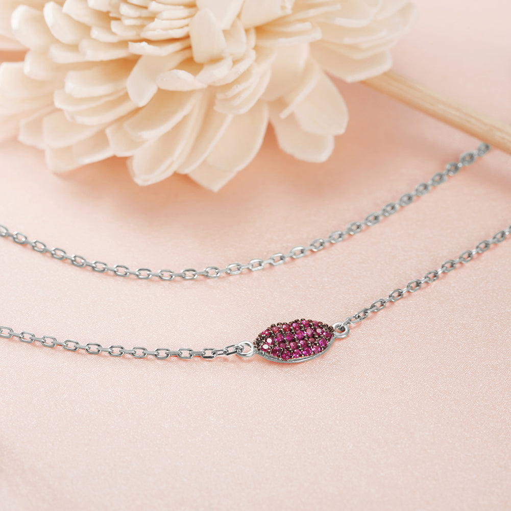 PInk Sexy Lip Necklace - SSN158WR