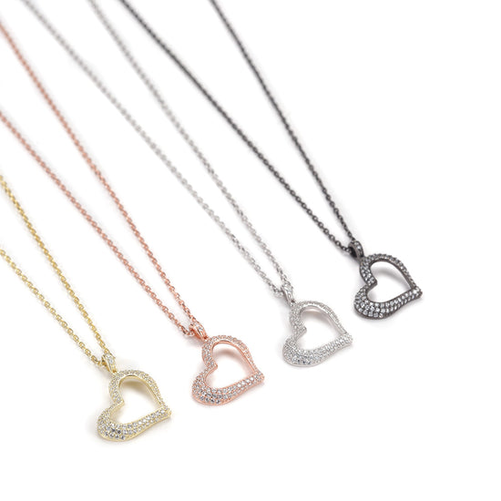 Heart Shape Pendant Necklace - SSN162
