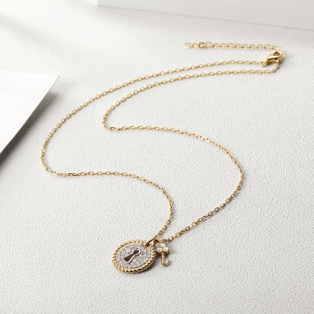 Vintage Key Set Pendant Necklace - SSN166