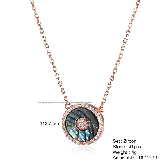 Rose Gold Shell Necklace - SSN169RGZD