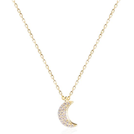 Six Moon Pave CZ Necklace SSN175