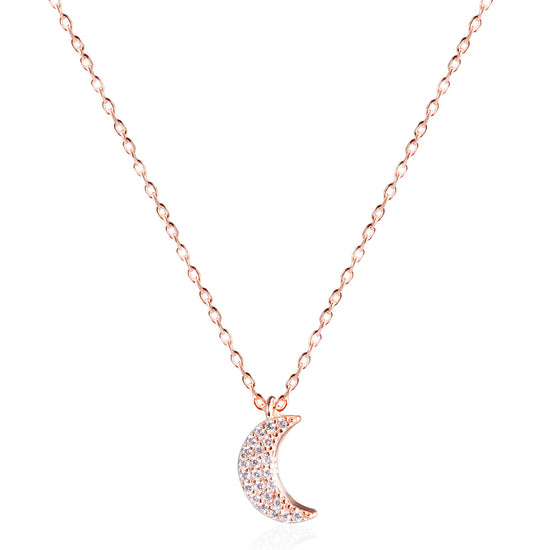 Six Moon Pave CZ Necklace SSN175