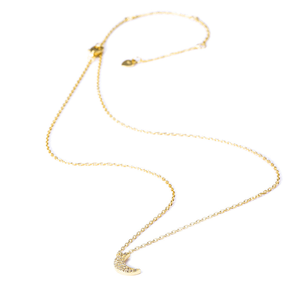 Six Moon Pave CZ Necklace SSN175