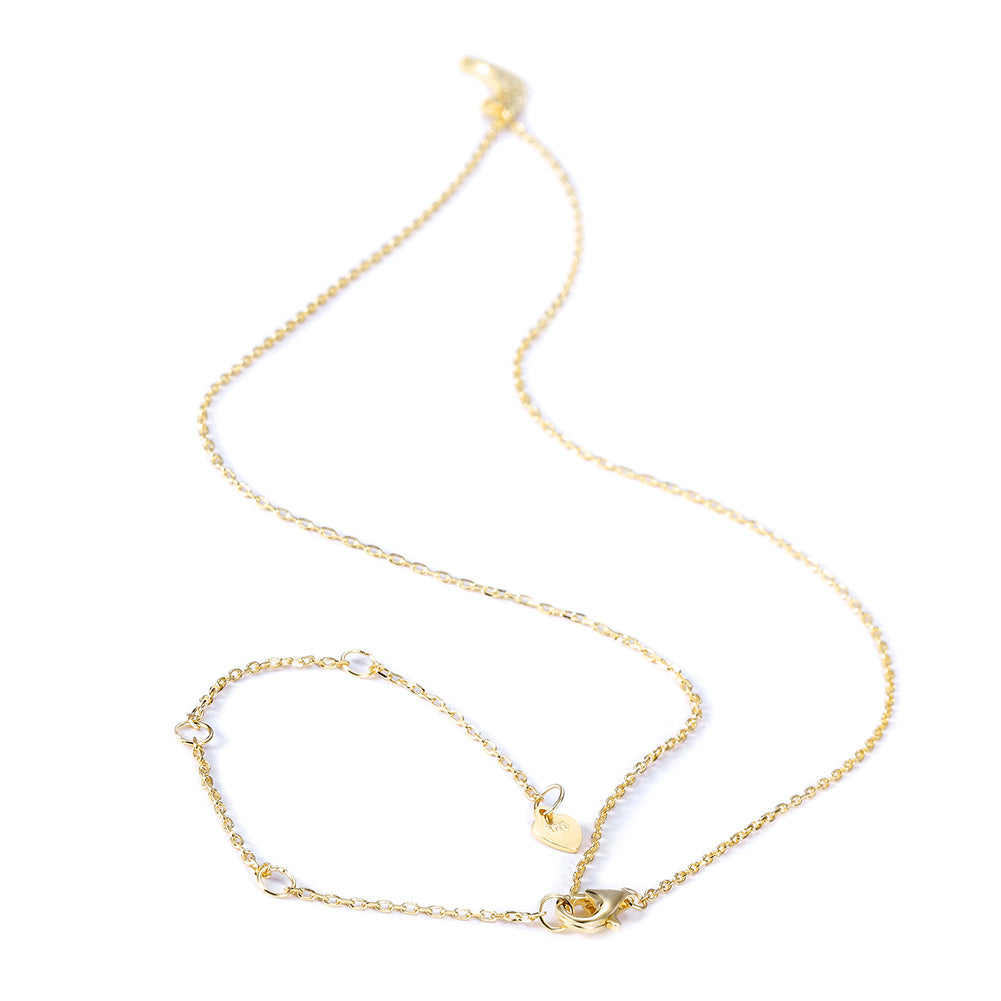 Six Moon Pave CZ Necklace SSN175