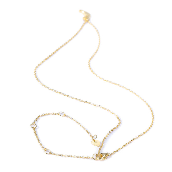 Six Moon Pave CZ Necklace SSN175