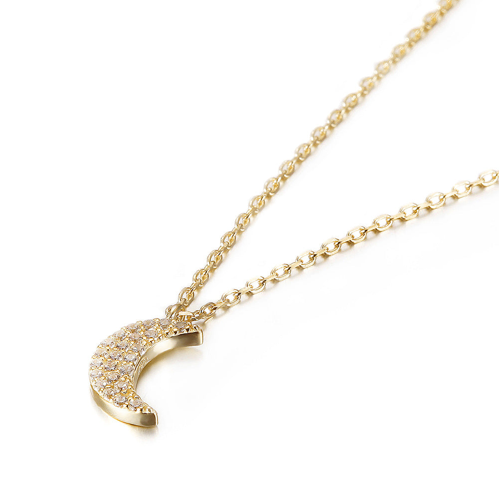 Six Moon Pave CZ Necklace SSN175