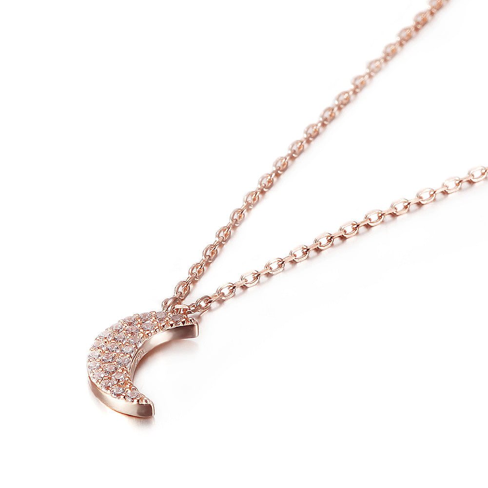 Six Moon Pave CZ Necklace SSN175