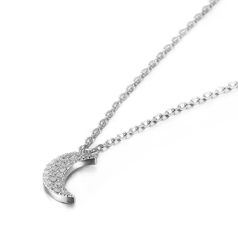 Six Moon Pave CZ Necklace SSN175