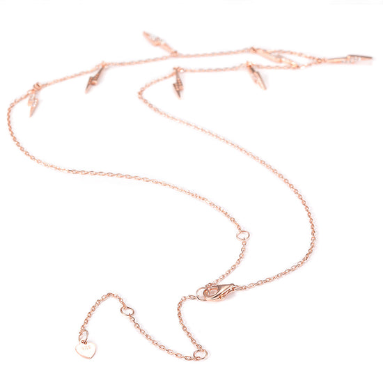 Ligntning CZ Pendant Necklace -  SSN178