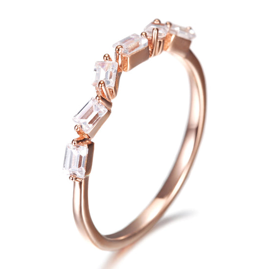 Twisted irregular zircon ring-SSR071