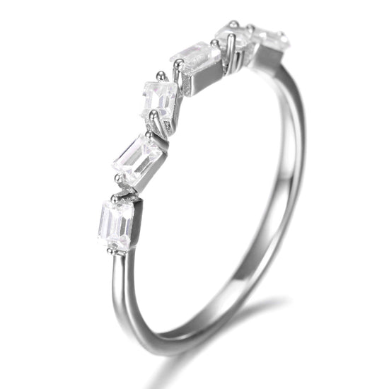 Twisted irregular zircon ring-SSR071