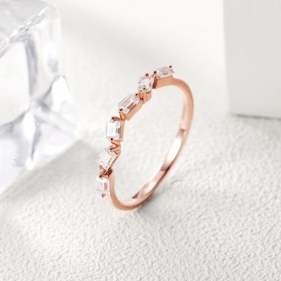 Twisted irregular zircon ring-SSR071