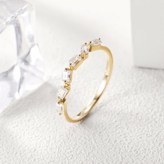 Twisted irregular zircon ring-SSR071