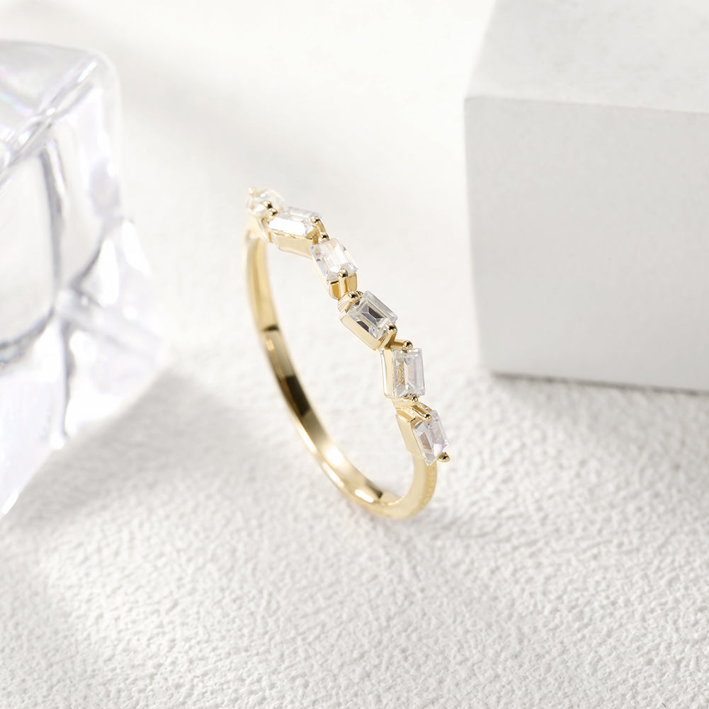 Twisted irregular zircon ring-SSR071