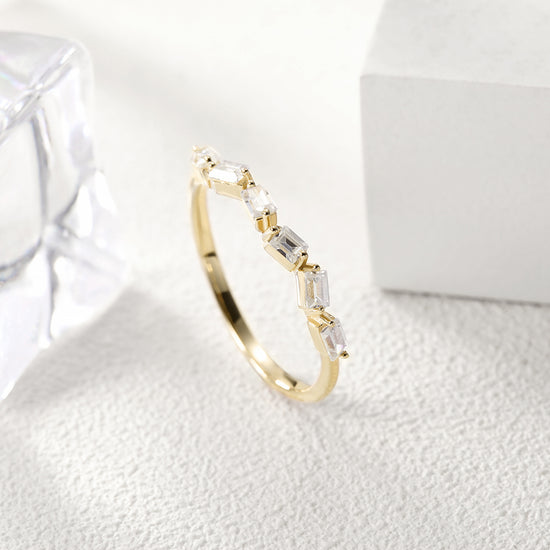Twisted irregular zircon ring-SSR071