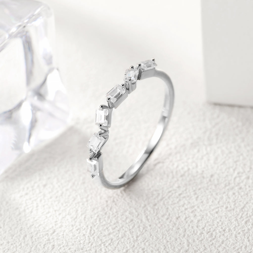 Twisted irregular zircon ring-SSR071