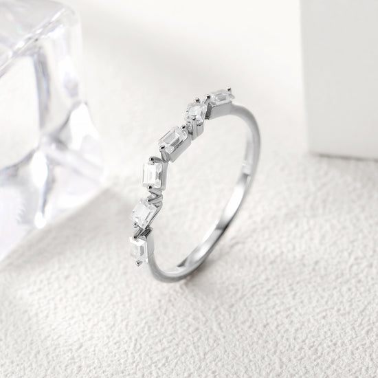 Twisted irregular zircon ring-SSR071