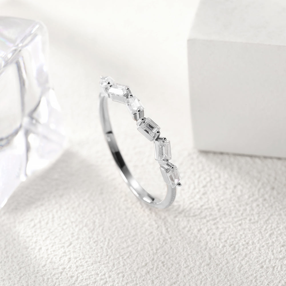 Twisted irregular zircon ring-SSR071
