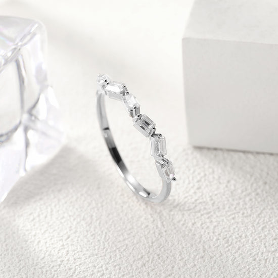 Twisted irregular zircon ring-SSR071