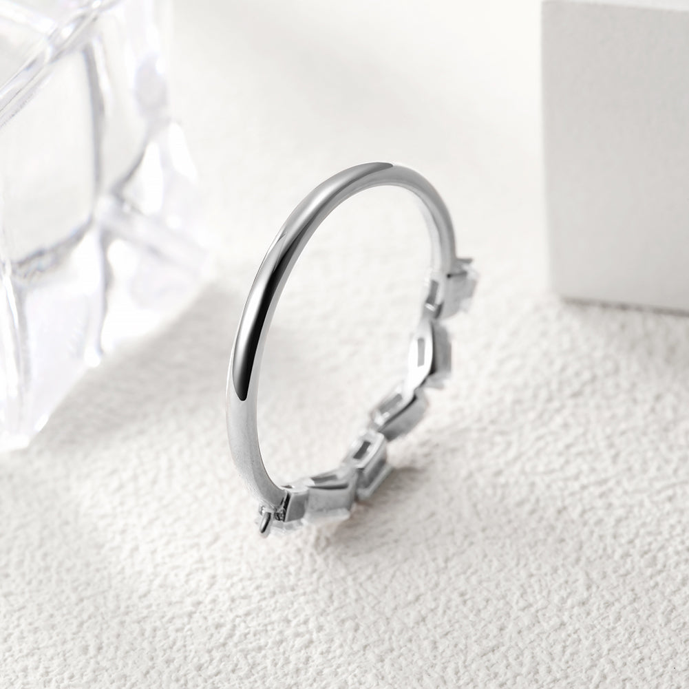Twisted irregular zircon ring-SSR071