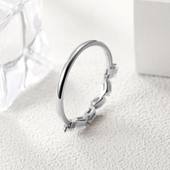 Twisted irregular zircon ring-SSR071