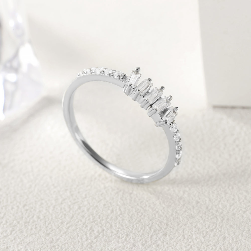 Creative gemstone smooth ring-SSR073