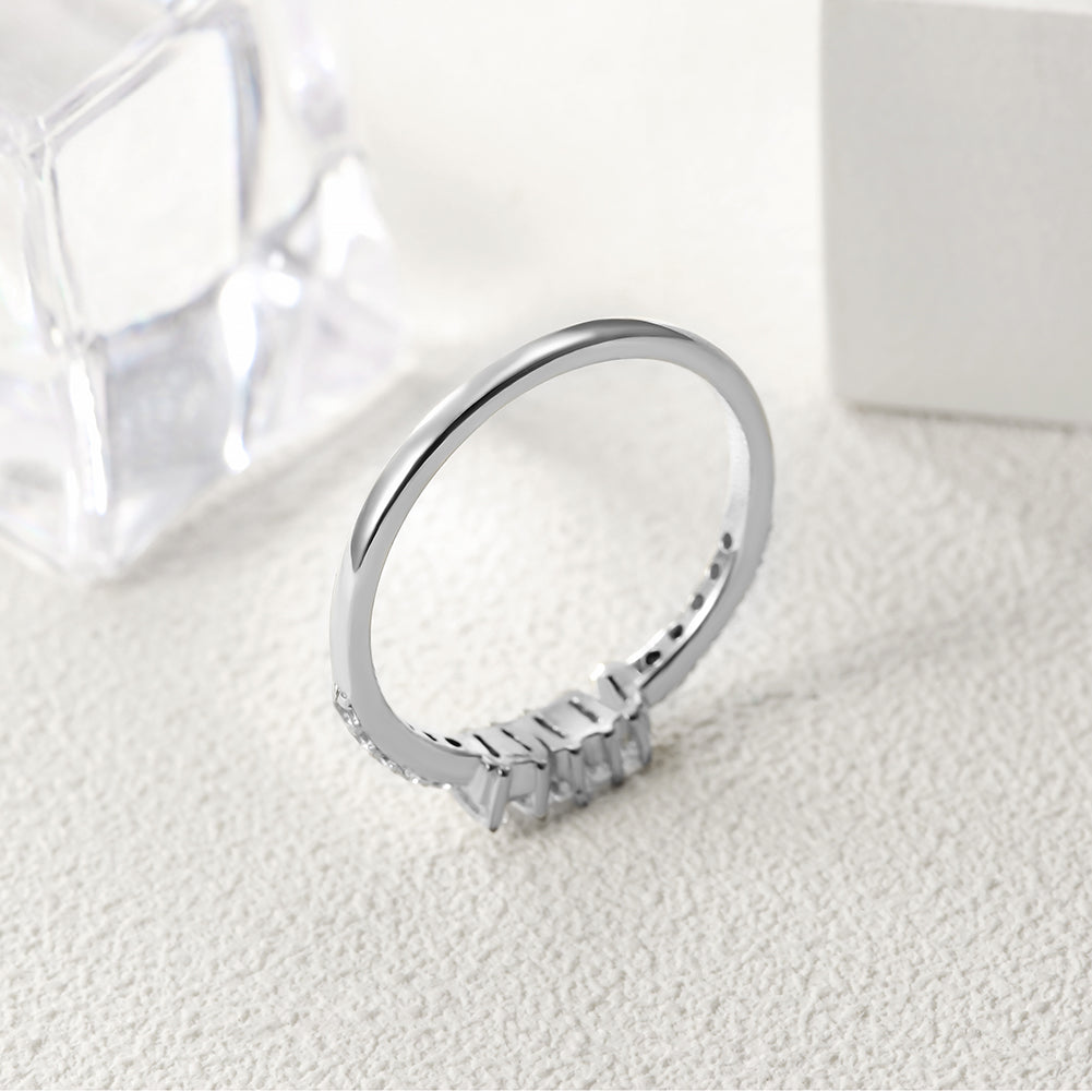 Creative gemstone smooth ring-SSR073