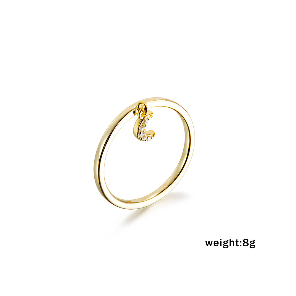 Moon smooth ring-SSR075