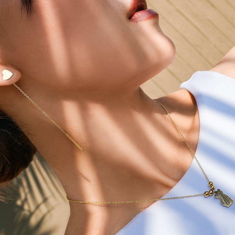 Heart Front/Back Drop Earrings